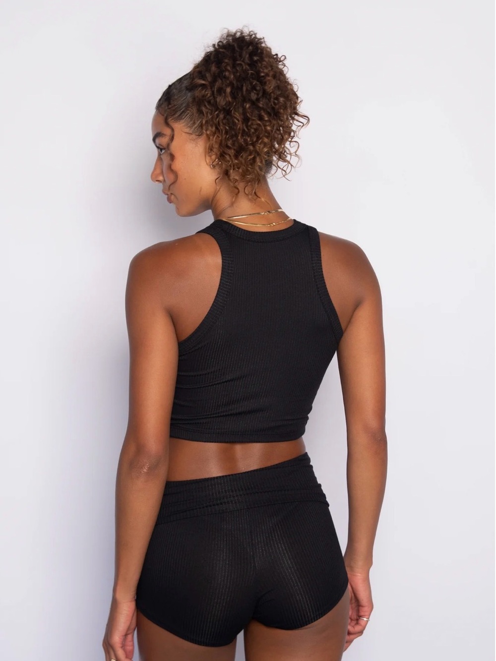 Skatie Women's Monica Ribbed Crop Tank top xs - Picture 4 of 6